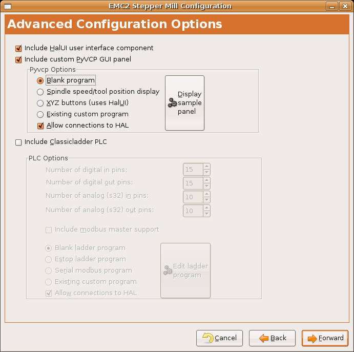 XYZ Wizard Configuration