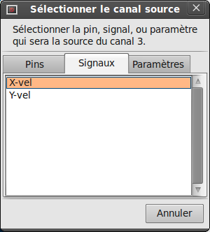 Sélection du signal