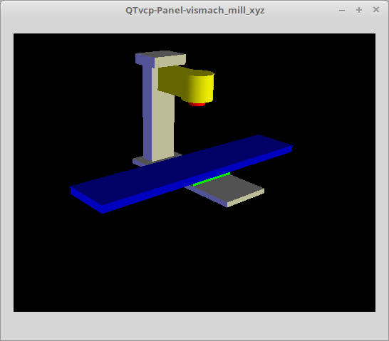 QtVismach - 3-Axis Mill Builtin Panel