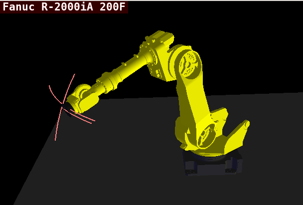 QtVCP vismach_fanuc_200f - 6 Joint Robotic Arm