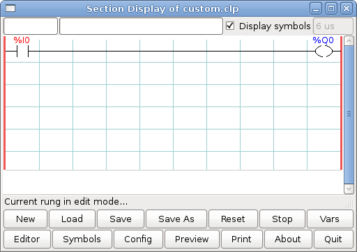 Section Display with Rung