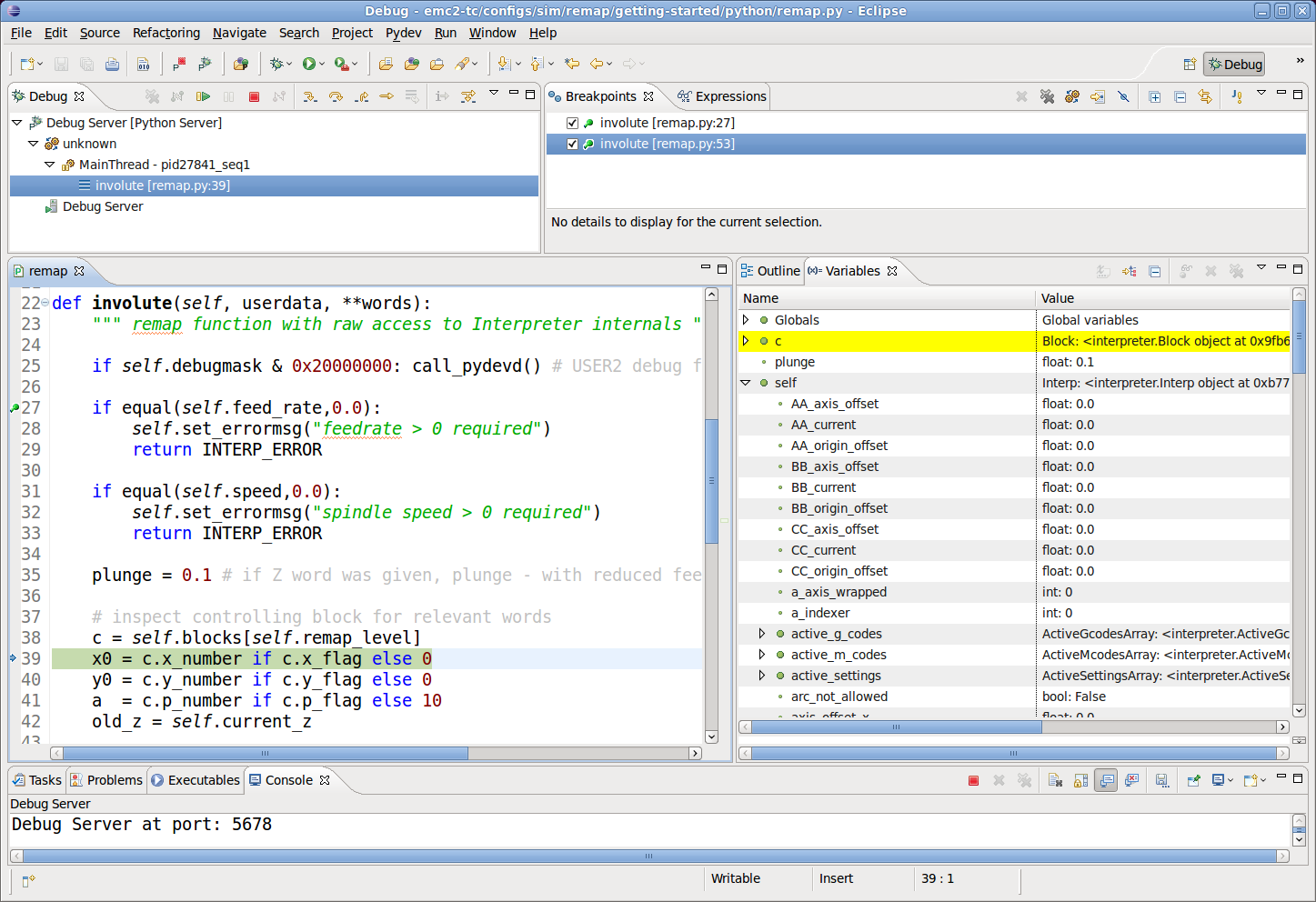 Debugging with Eclipse