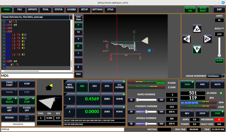 QtDragon Lathe (Drehmaschine)