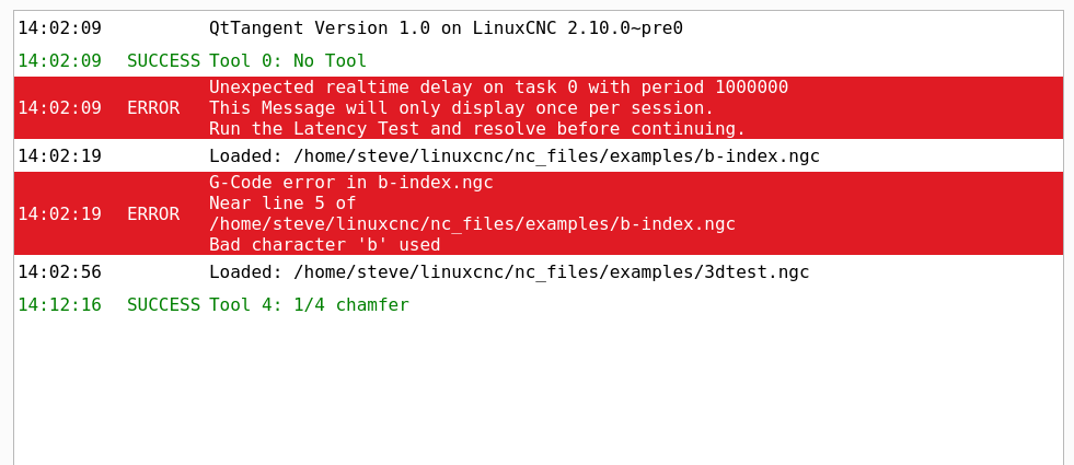 QtVCP `MachineLog`: Machine Log Widget