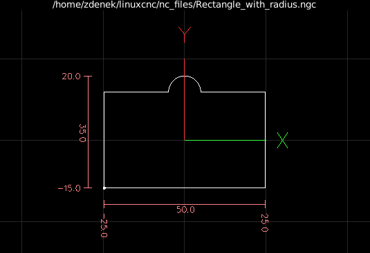 G64 Rectangle with radius before milling