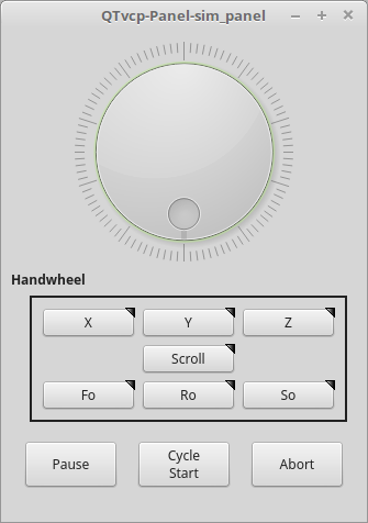 QtVCP sim_panel - Імітація панелі керування для тестування екрану