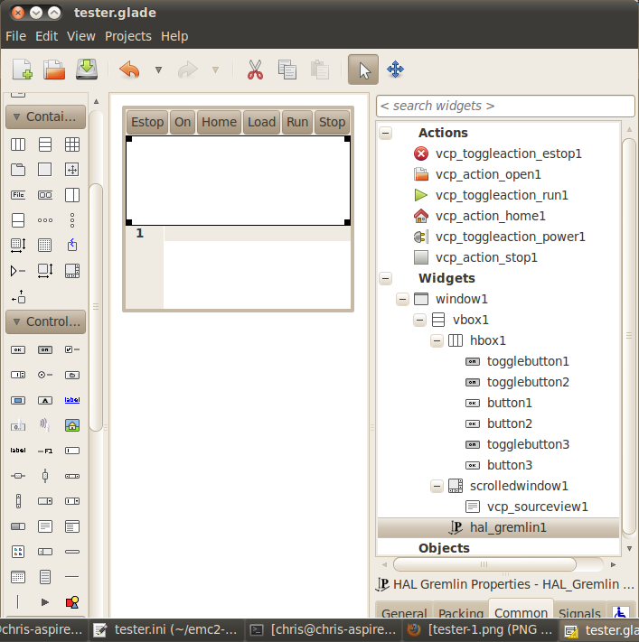 Glade editor tester.glade