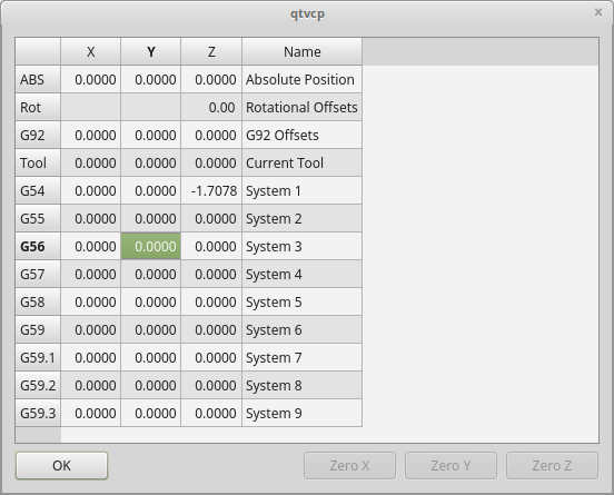 QtVCP `OriginOffsetDialog`: Origin Offset Setting Widget